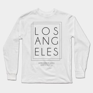 Los Angeles city Minimal Typography 2 Long Sleeve T-Shirt